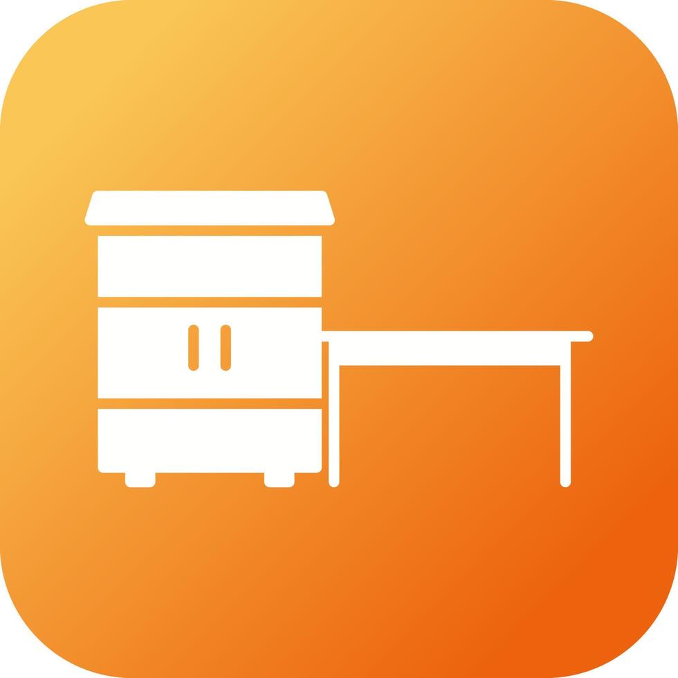 Table with Shelves Vector Icon