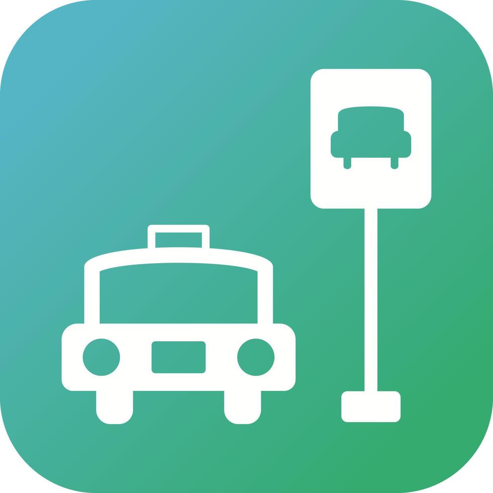 Taxi Stand Vector Icon