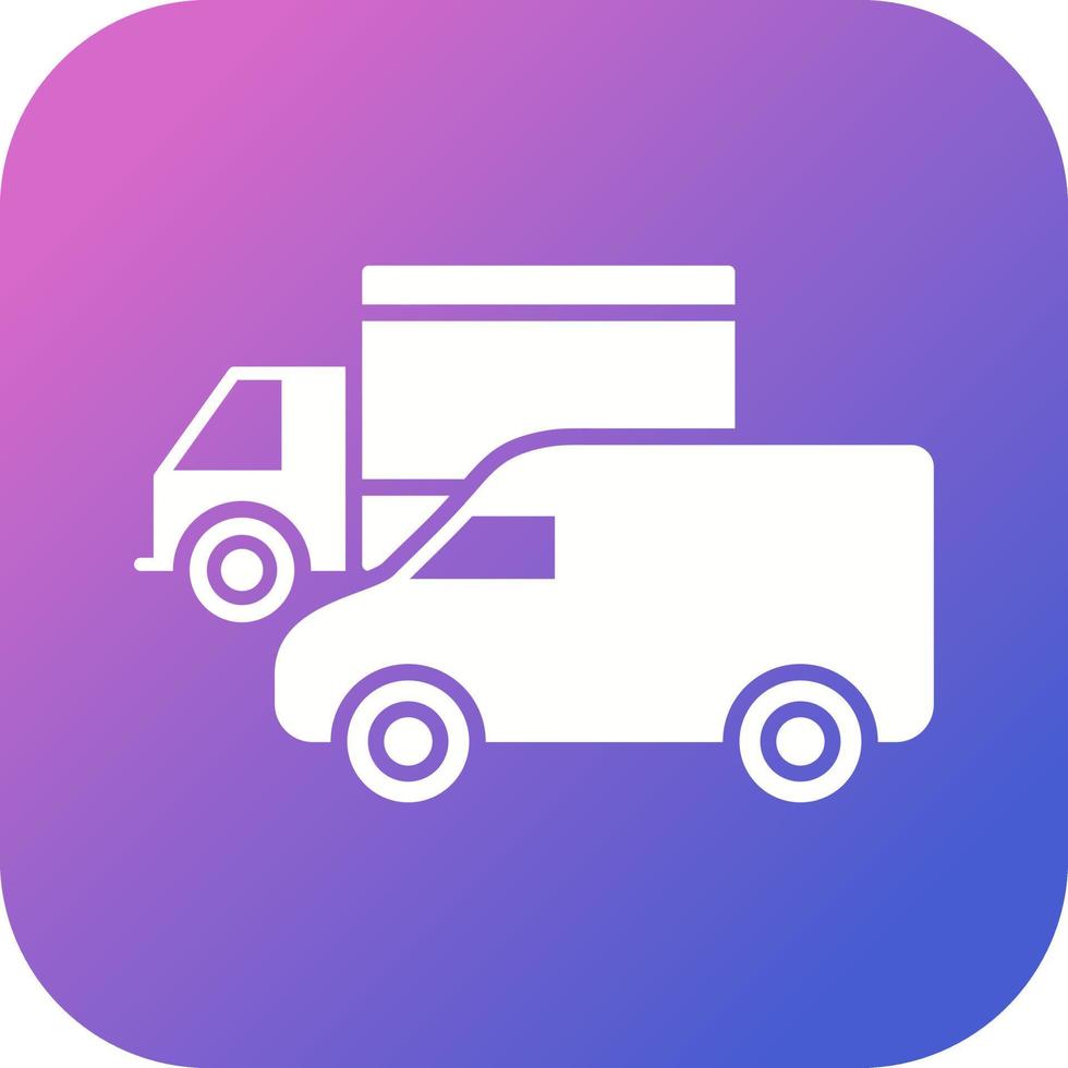 Parked Trucks Vector Icon