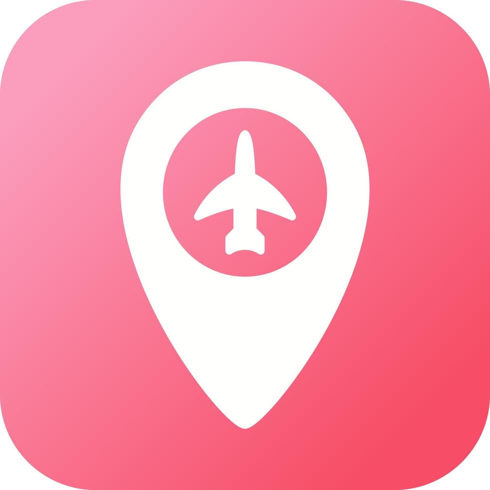 Airport Location Vector Icon