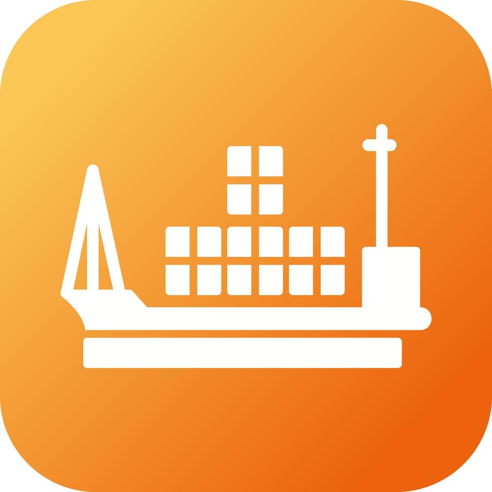 Cargo Ship Vector Icon