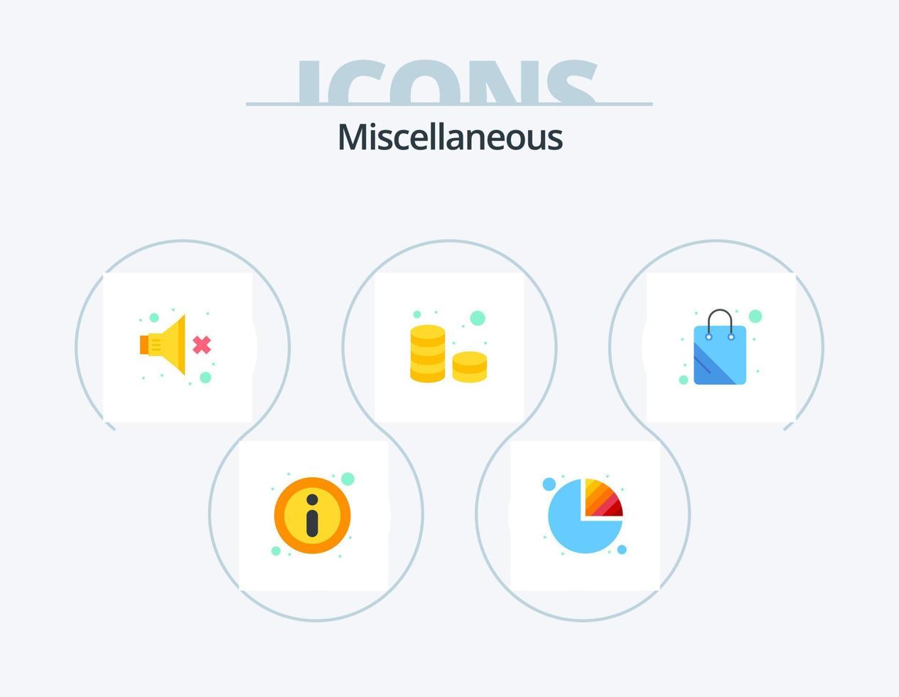 varios iconos planos paquete 5 diseño de iconos. tienda. no. dinero. dinero vector