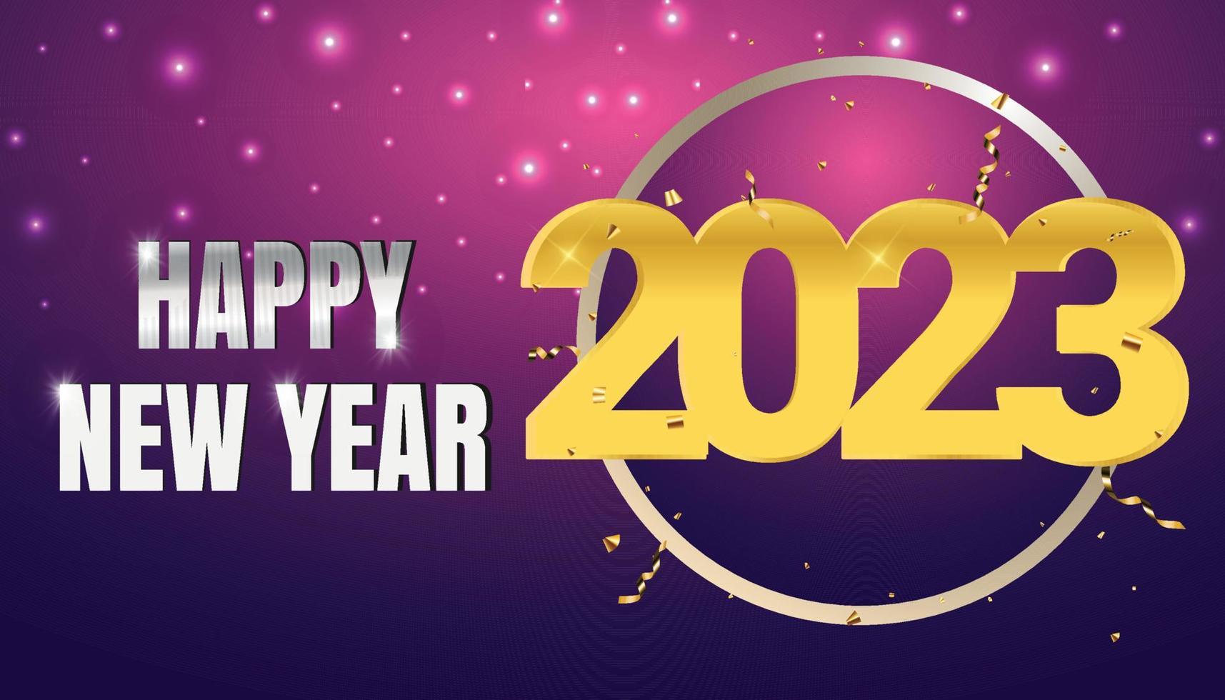 Happy new year 2023 celebration background or happy new year vector