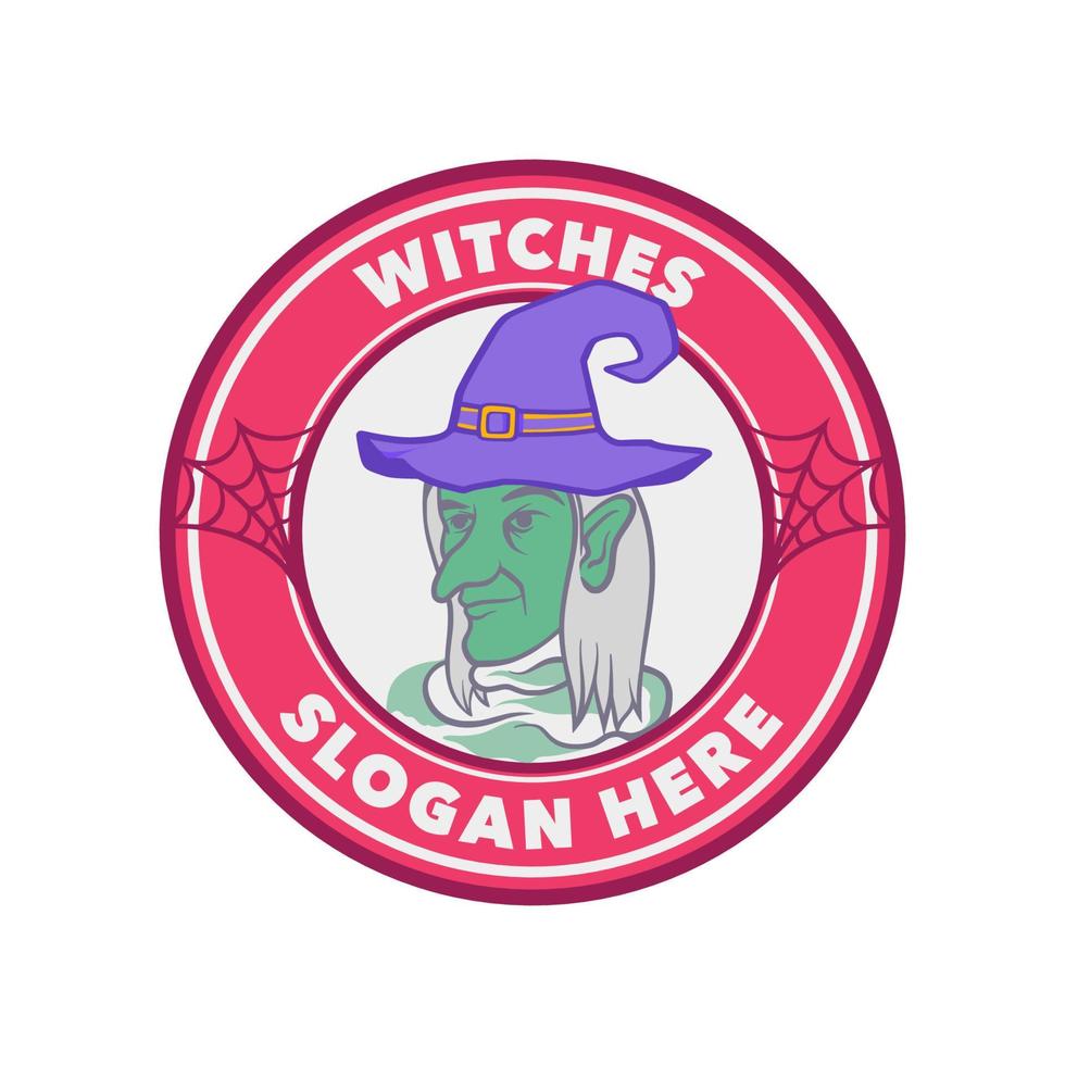 Witches logo template vector