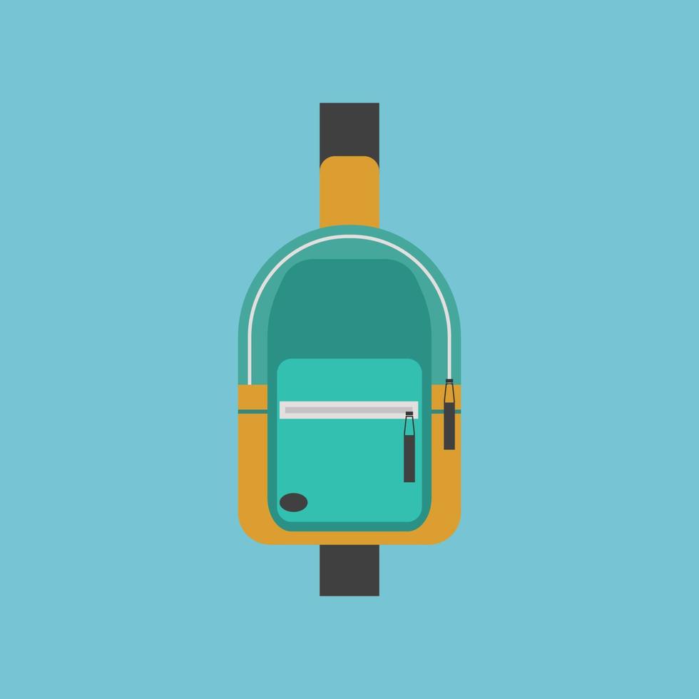 Backpack and bag flat illustration vector