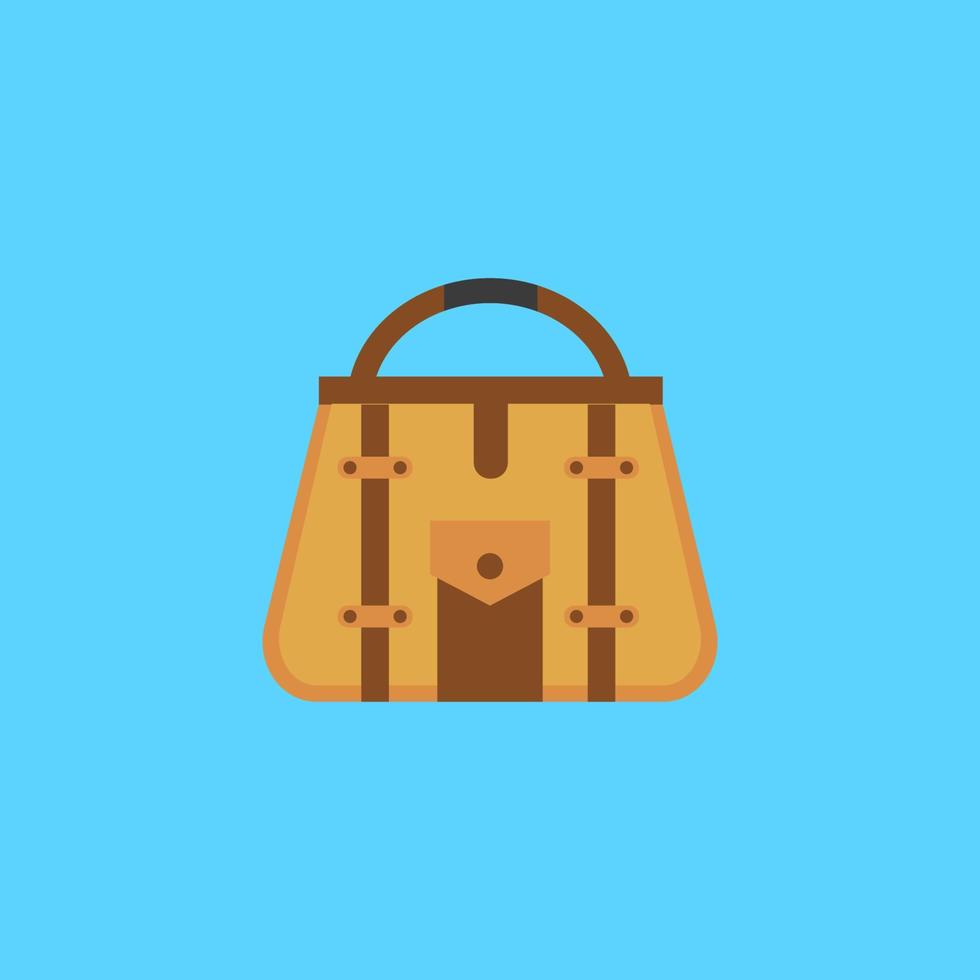 Backpack and bag flat illustration vector