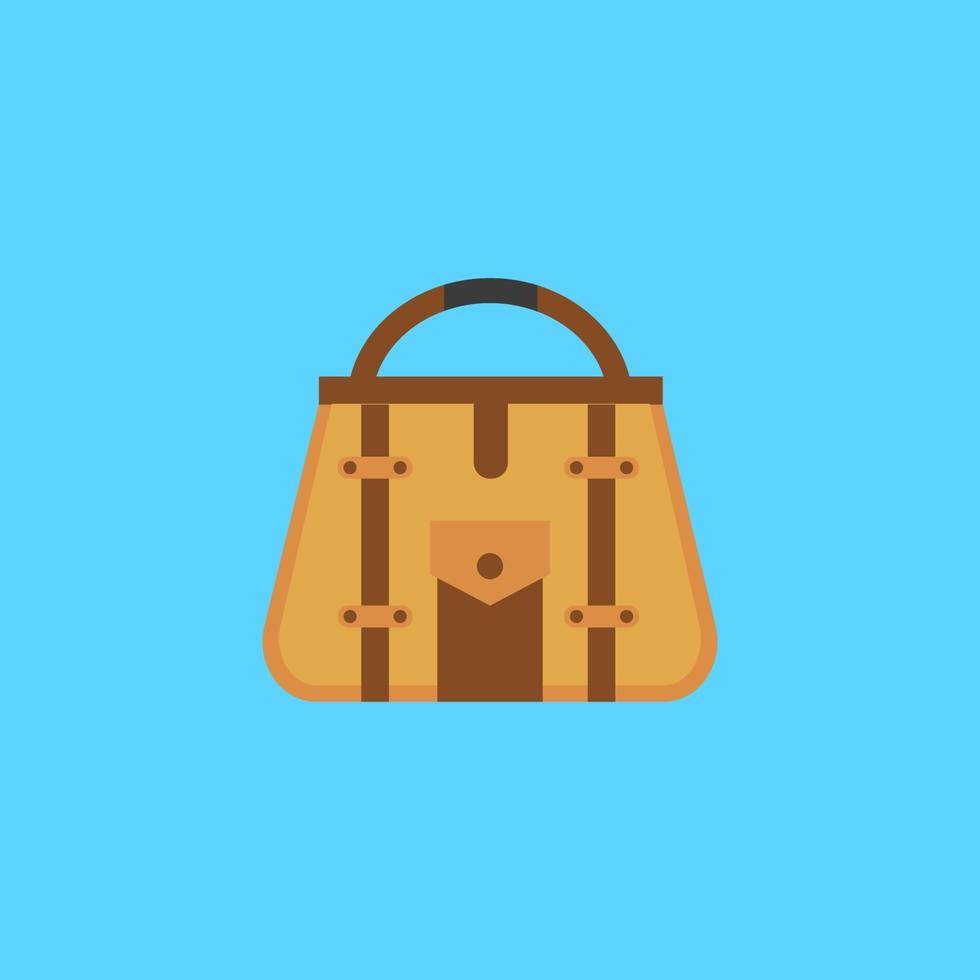 Backpack and bag flat illustration vector