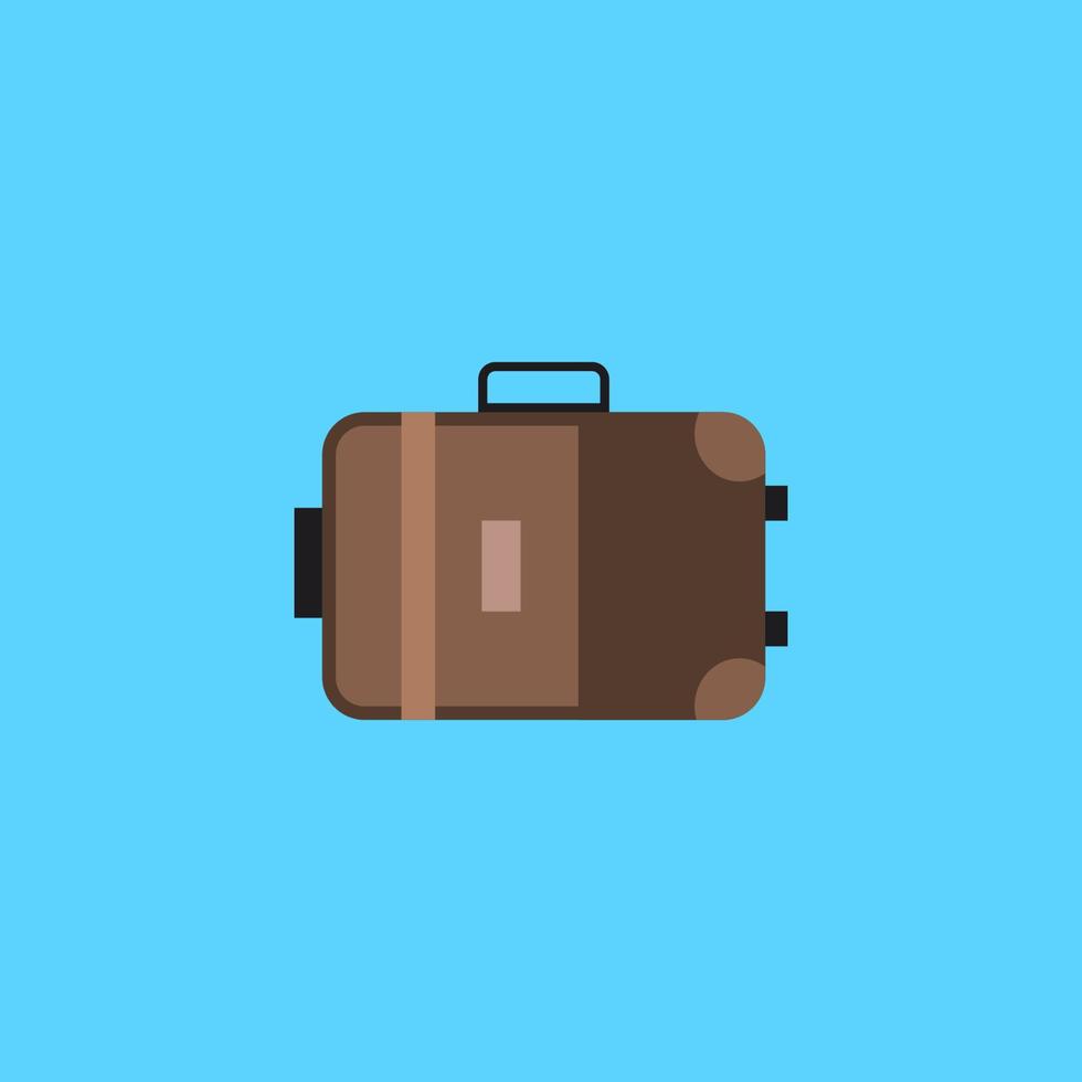 Luggage and suitcase flat illustration vector