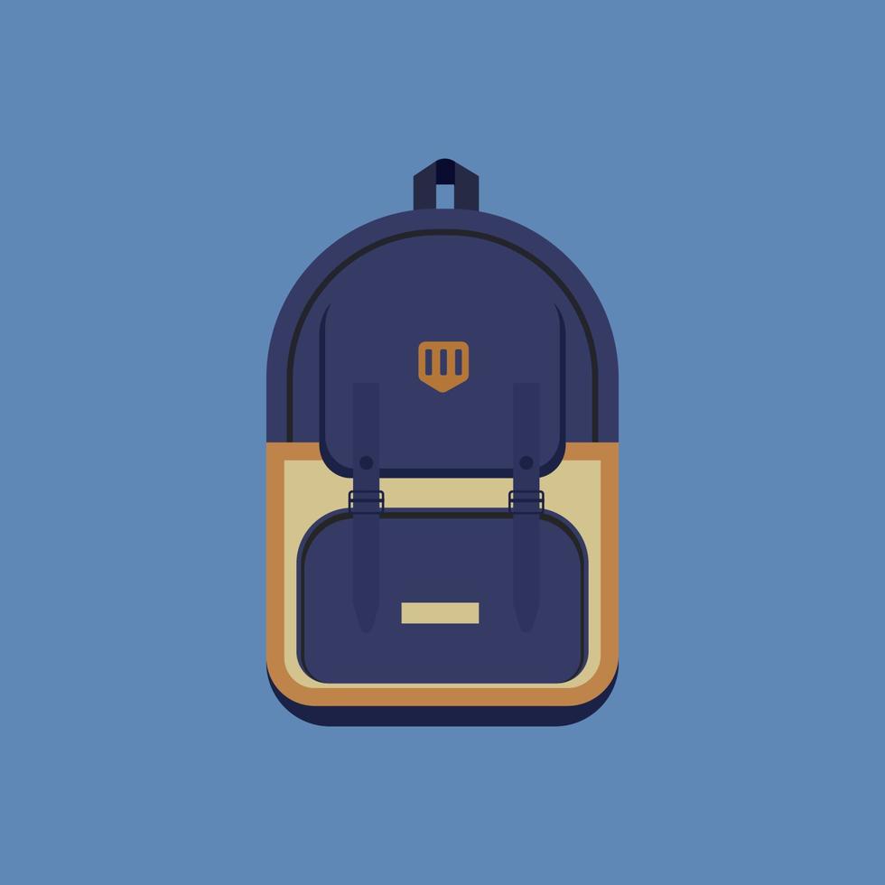 mochila y bolsa ilustración plana vector