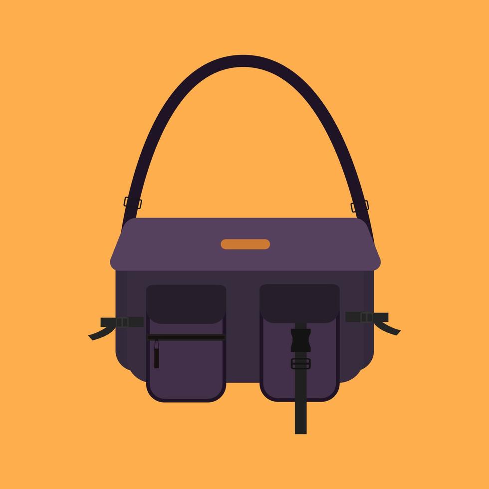 Backpack and bag flat illustration vector