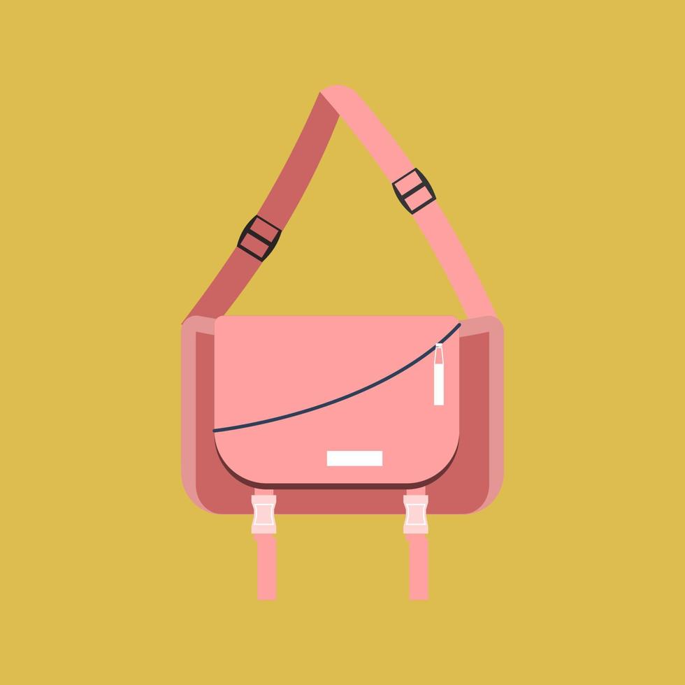 Backpack and bag flat illustration vector