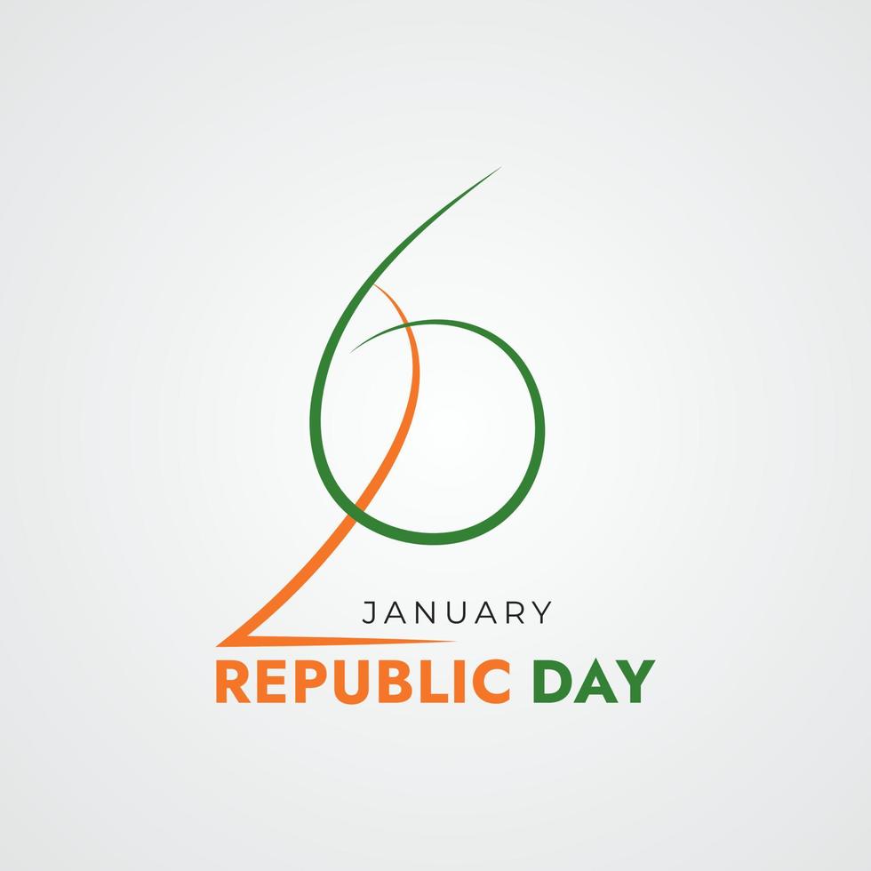 26 de enero día de la república india celebración 74 publicación en redes sociales vector