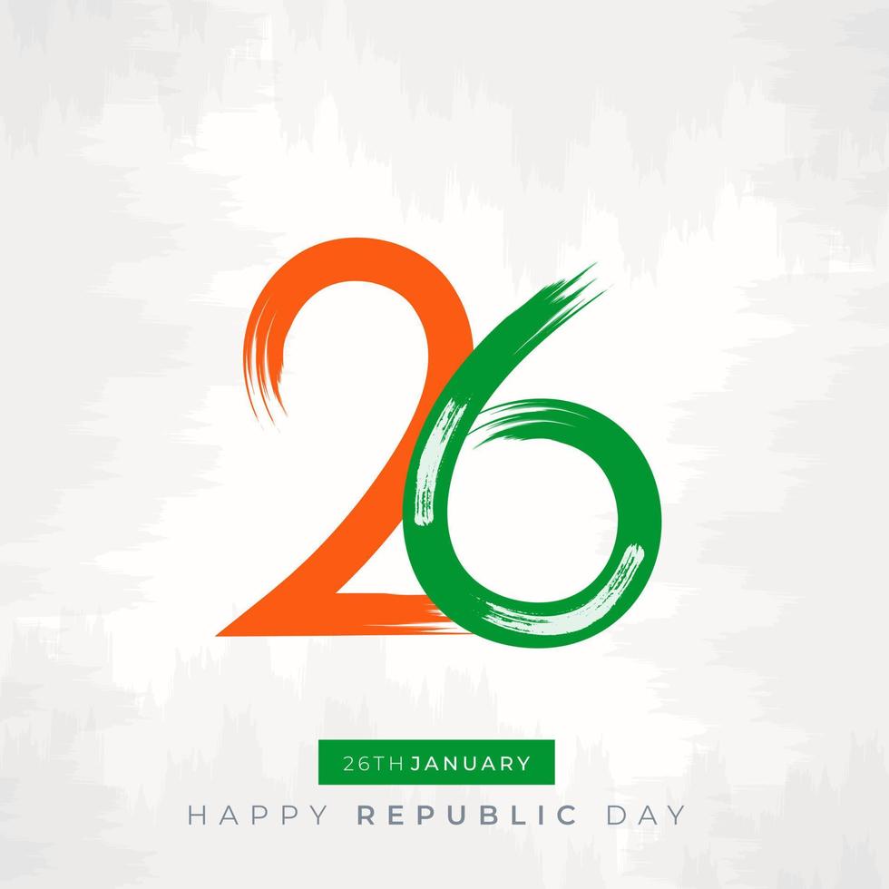 26 de enero día de la república india celebración 74 publicación en redes sociales vector