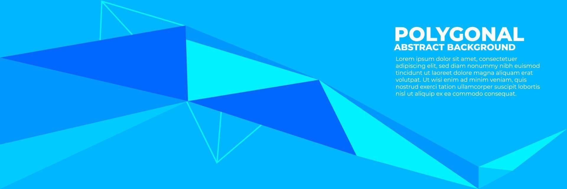 Geometric polygonal abstract background with triangles trendy fresh color combination, low poly banner horizontal with copy sapce for place text or object vector