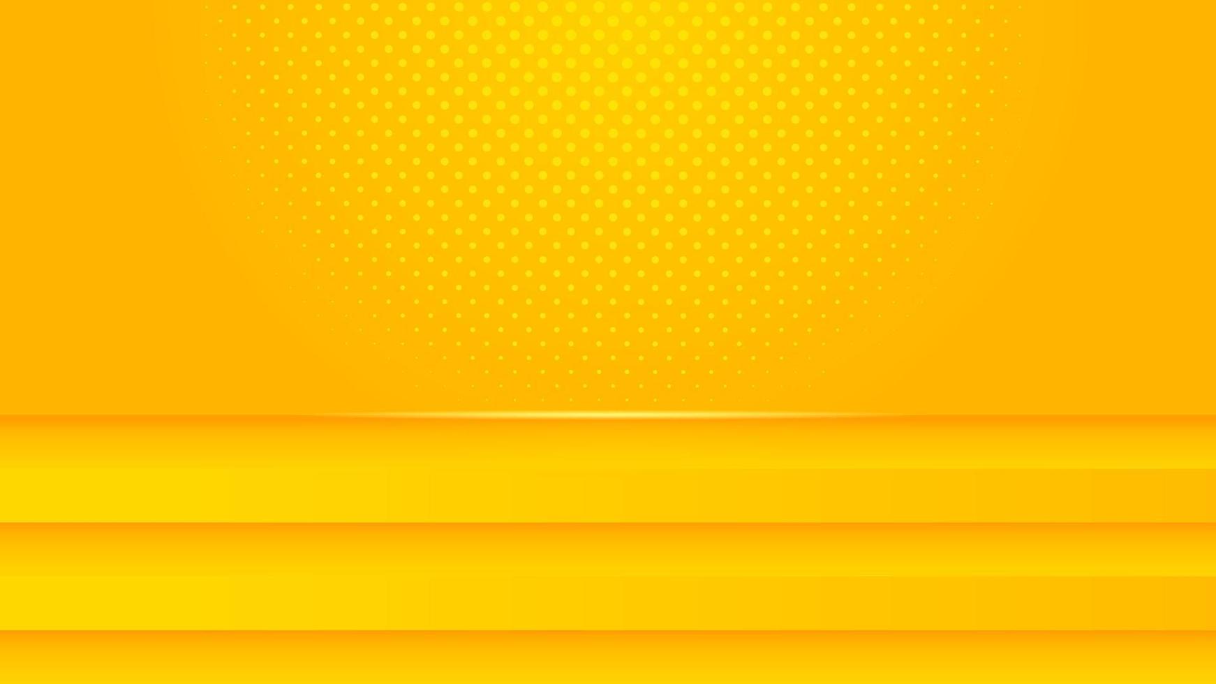 Abstract minimalism yellow background with 3D embossed dynamic shapes vector, banner design with empty space for place text or object vector