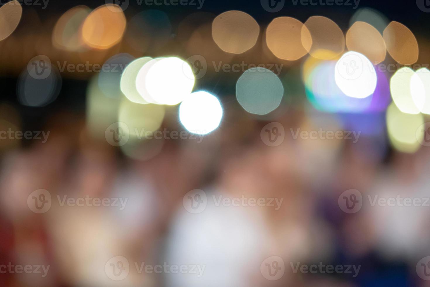 Large blur circle bokeh background from nigth ceremony for your artwork design vintage tone photo