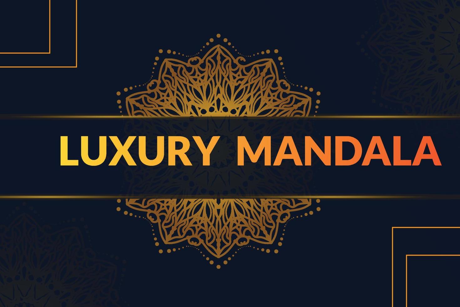 Luxury mandala template vector