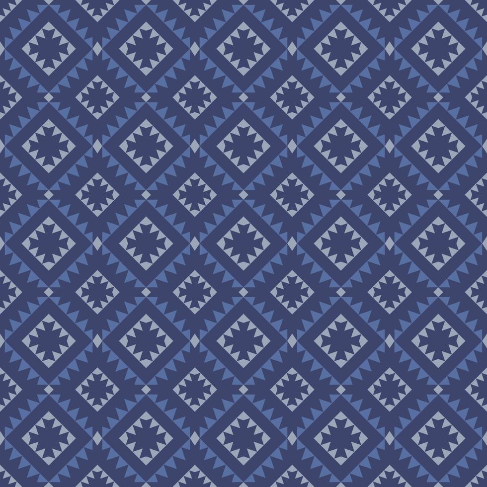 Geometric ethnic pattern with square triangle diagonal abstract ornament design for clothing fabric textile printing, handcraft, embroidery, carpet, curtain, batik, wallpaper wrapping, vector seamless