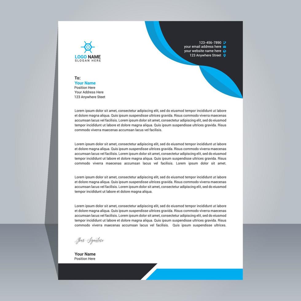 Letterhead Template Design vector