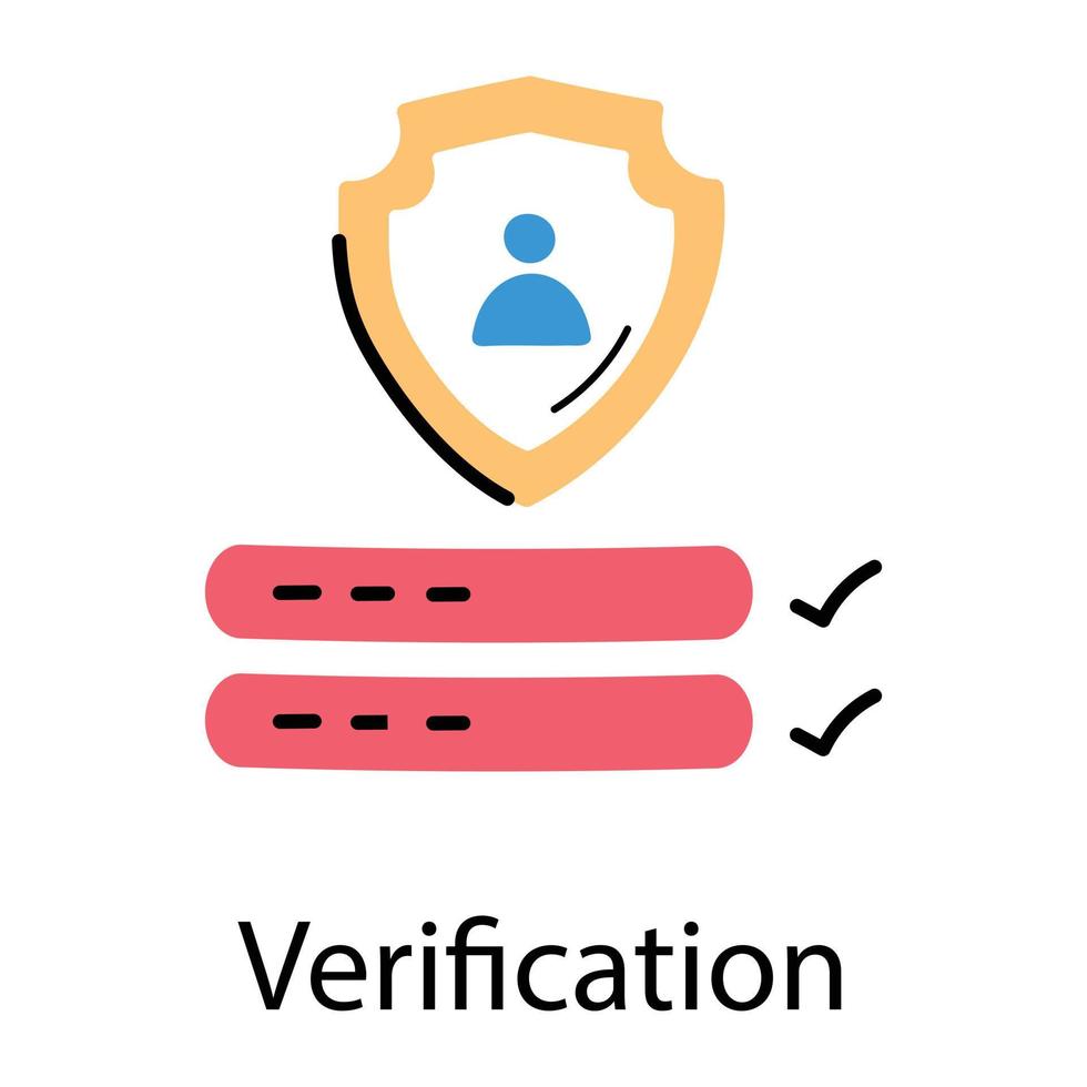 Trendy Verification Concepts vector