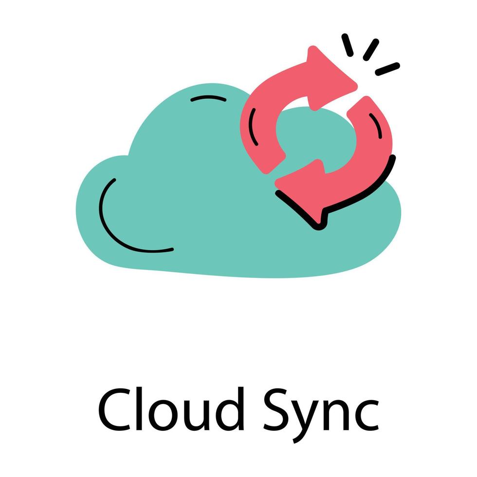 Trendy Cloud Sync 17151500 Vector Art at Vecteezy