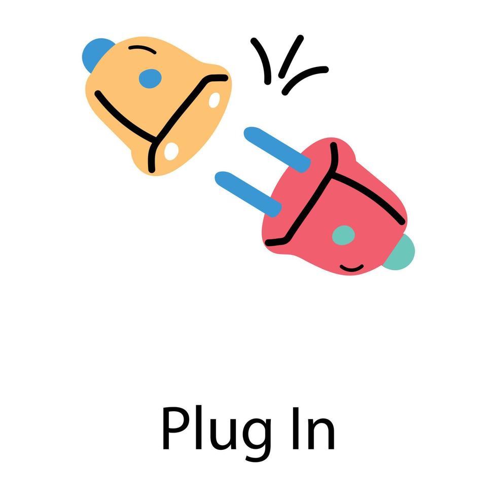 Trendy Plug In vector