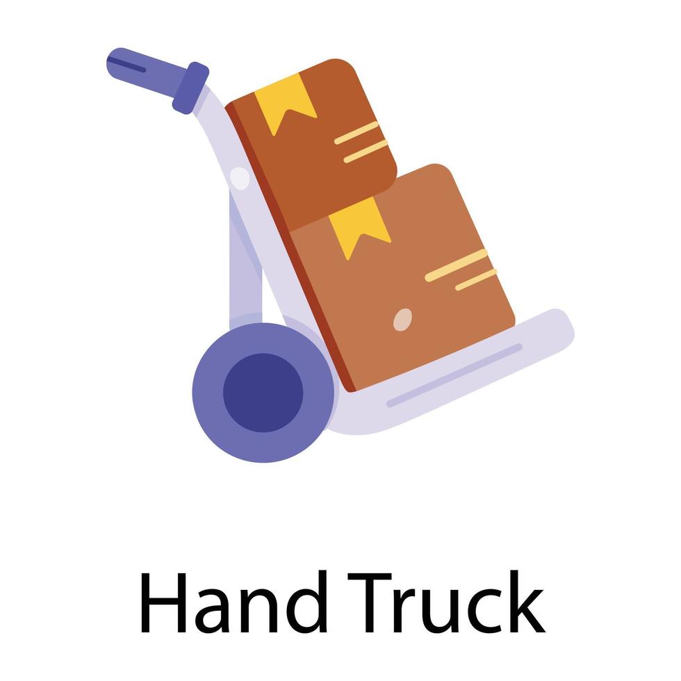 Trendy Hand Truck vector