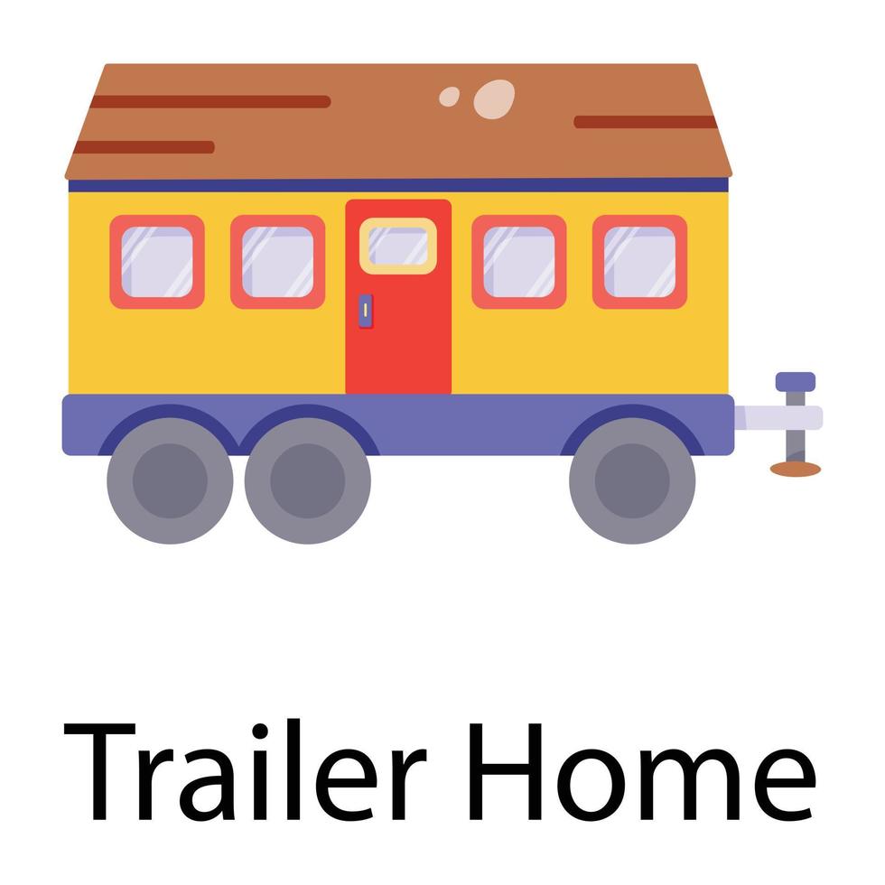 Trendy Trailer Home vector