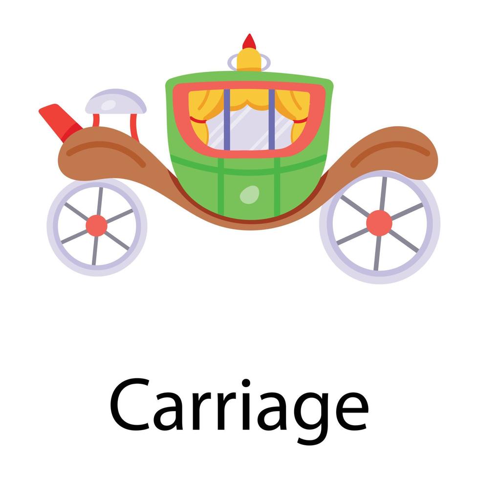 Trendy Carriage Concepts vector