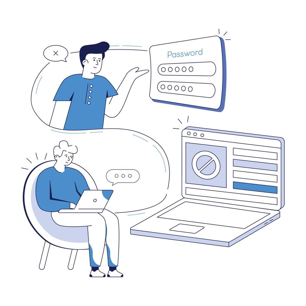 Trendy Software Security vector