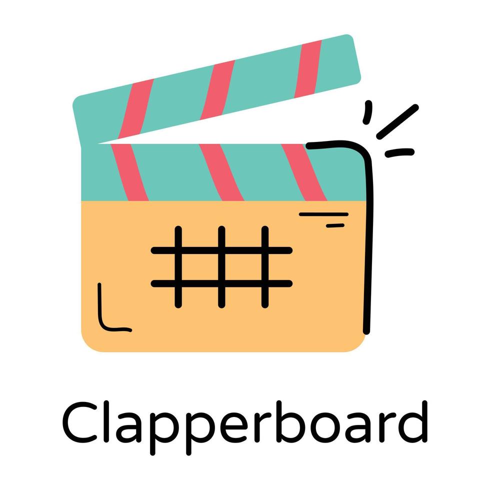 Trendy Clapperboard Concepts vector