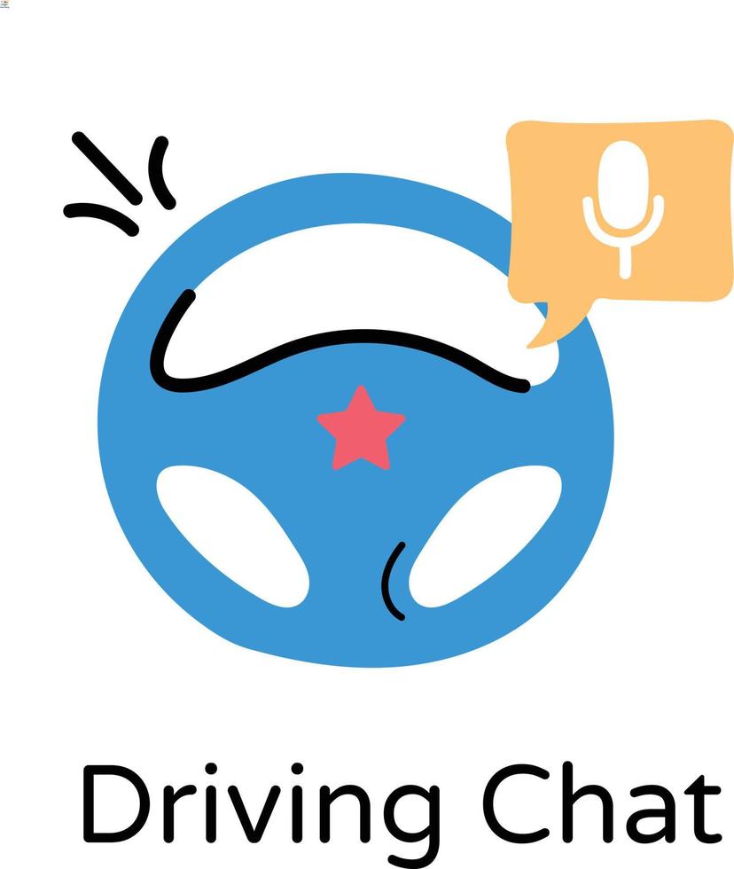 Trendy Driving Chat vector