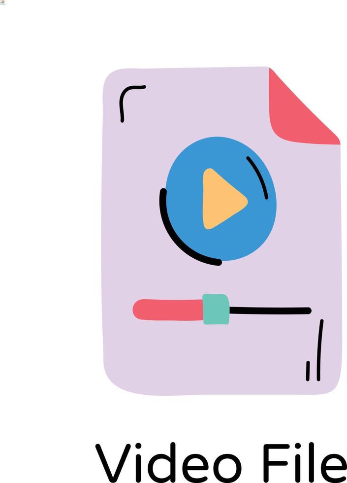 Trendy Video File vector
