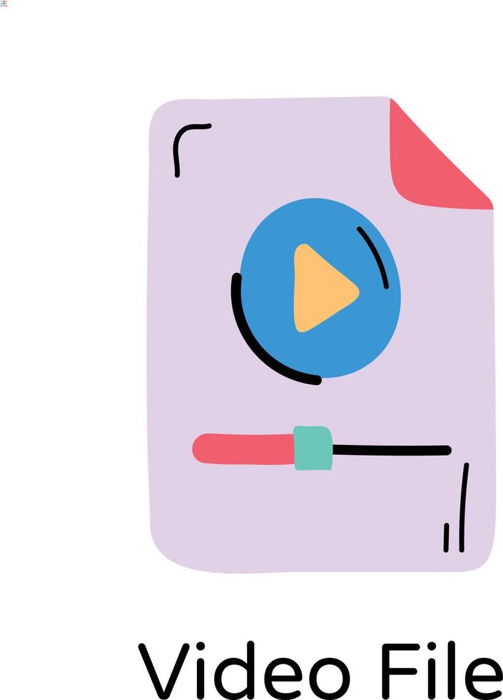 Trendy Video File vector