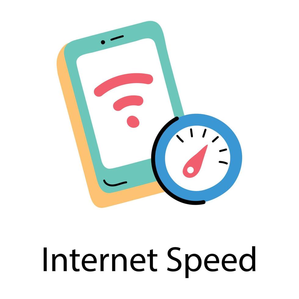 Trendy Internet Speed vector