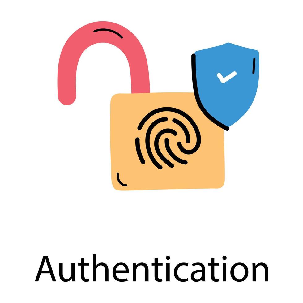 Trendy Authentication Concepts vector