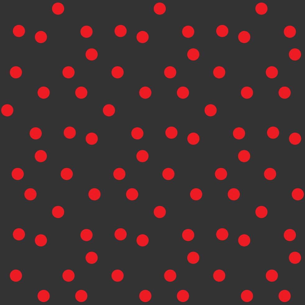 Contrast modern background red dots on gray seamless pattern vector