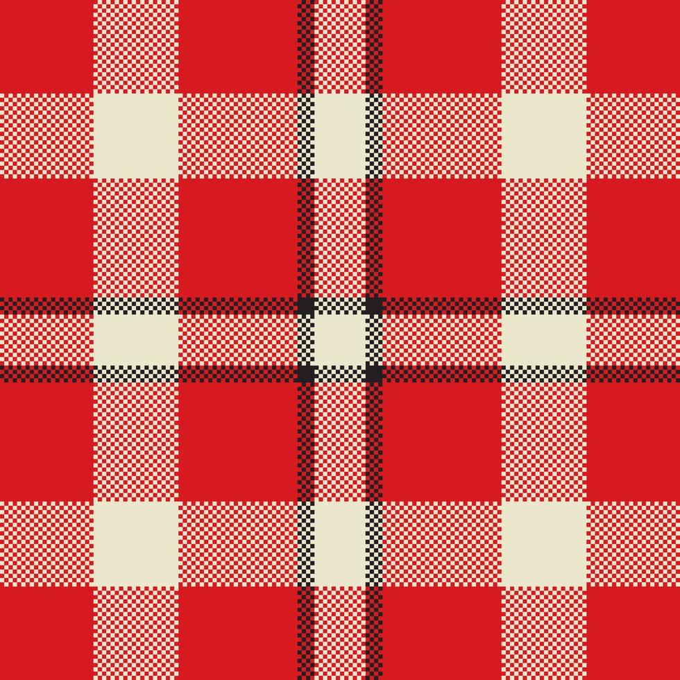 Pixel background vector design. Modern seamless pattern plaid. Square texture fabric. Tartan scottish textile. Beauty color madras ornament.