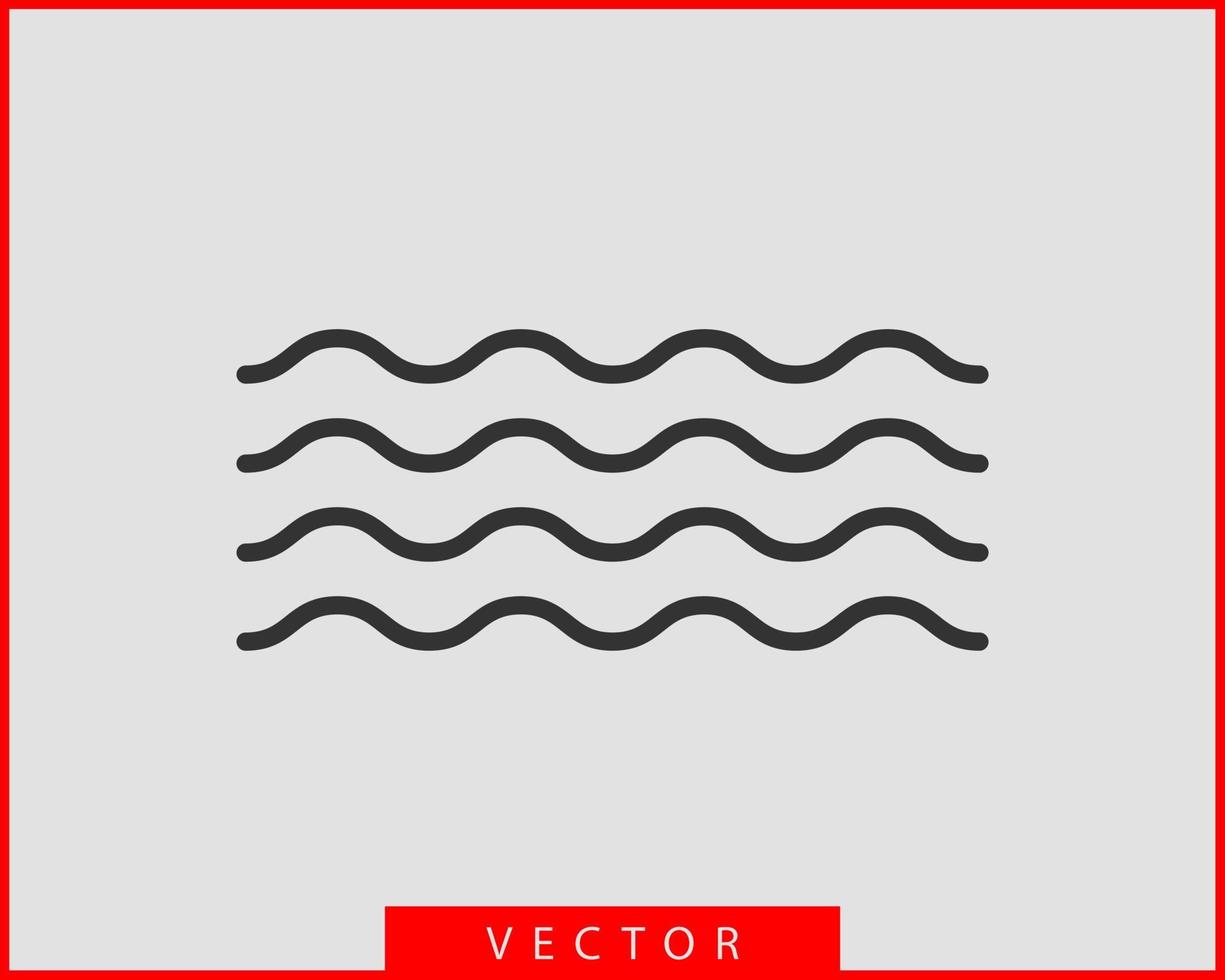 diseño de vectores de ondas. icono de onda de agua. líneas onduladas aisladas.