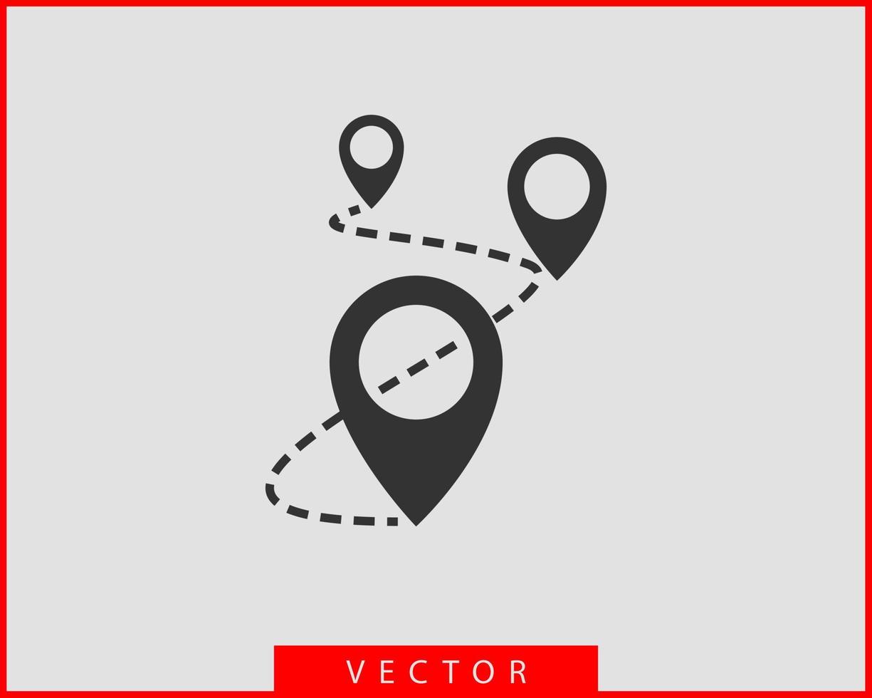 iconos del mapa. puntero marcador. icono de vector de ubicación de pin. símbolo de navegación gps.