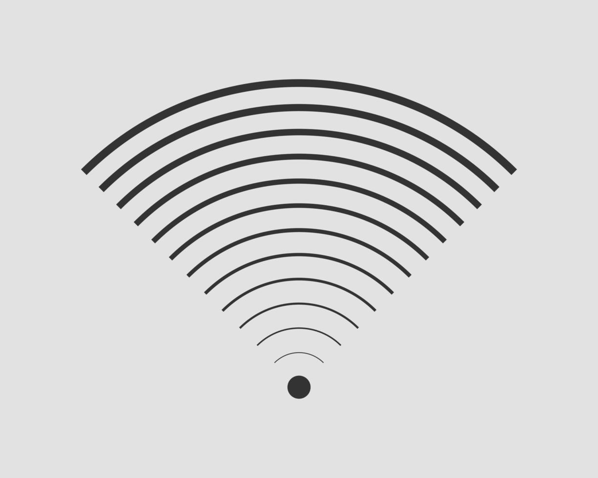 Free wi fi icon. Connection zone wifi vector symbol. Radio waves signal.