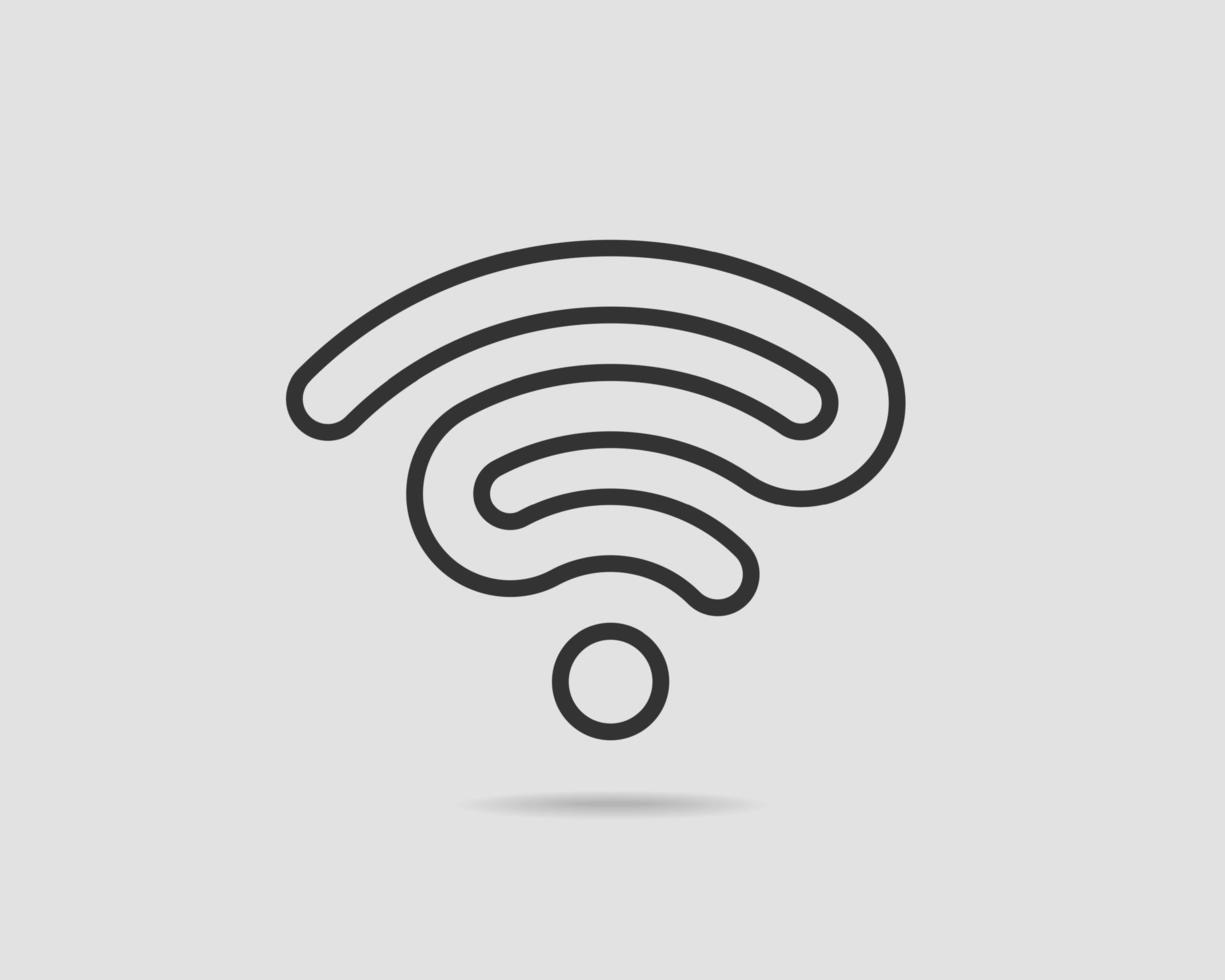 icono de wi-fi gratis. símbolo de vector wifi de zona de conexión. señal de ondas de radio.