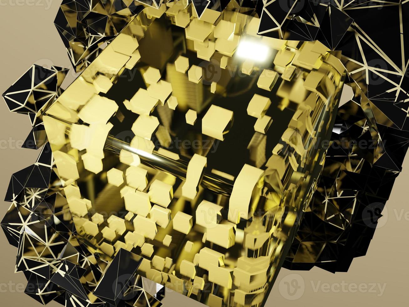 Abstract 3d Rendering Of Chaotic Particles Yellow Cubes In Empty Space abstract-3d-rendering-of-chaotic-particles-yellow-cubes-in-empty-space