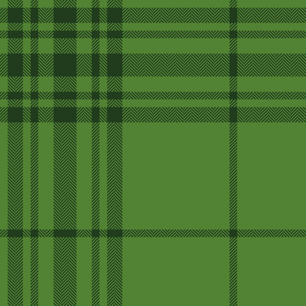 Plaid check pattern in green color. Seamless fabric texture. Tartan textile print. vector