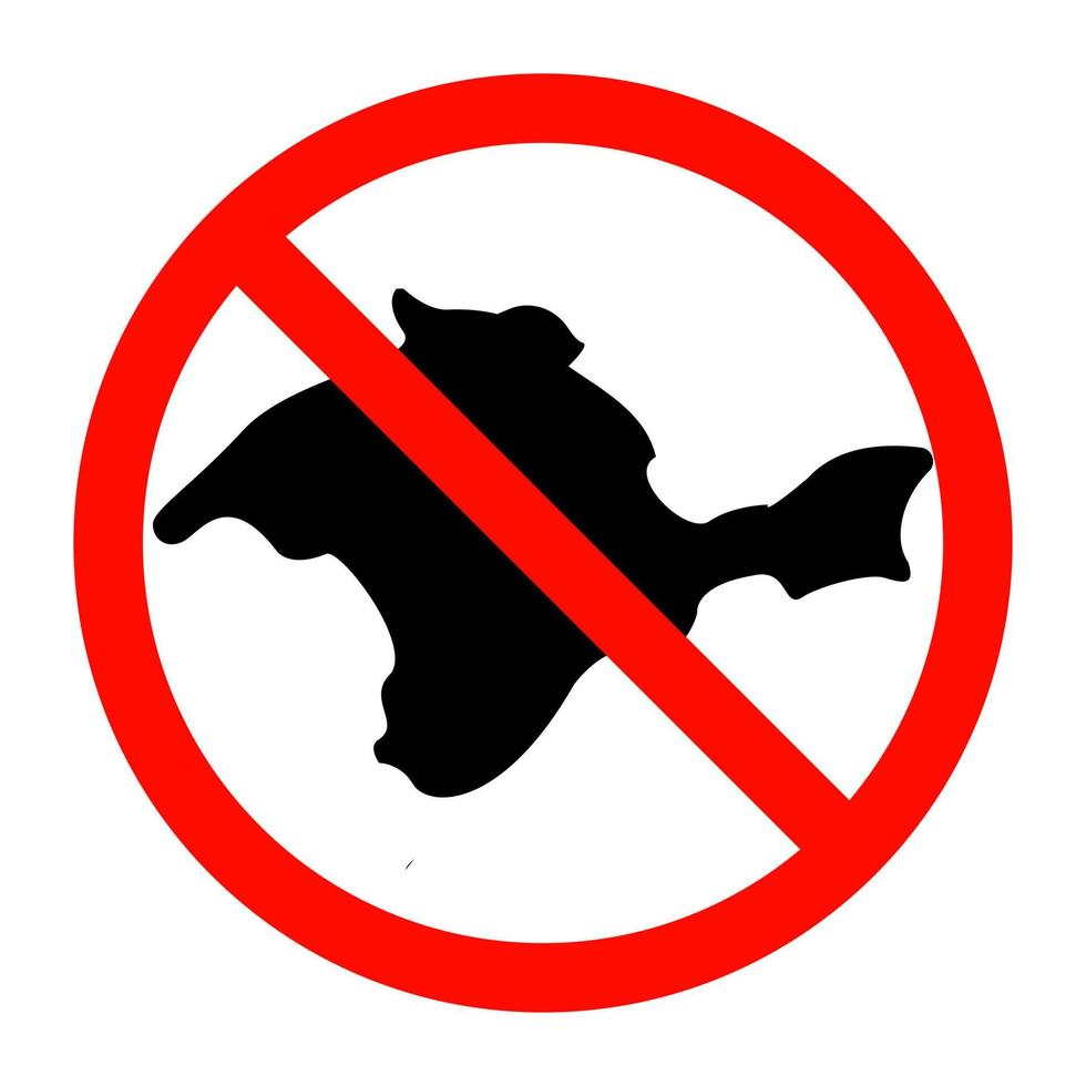 Prohibition sign on the silhouette of the Crimea peninsula for printing and laser cutting.Vector illustration. vector