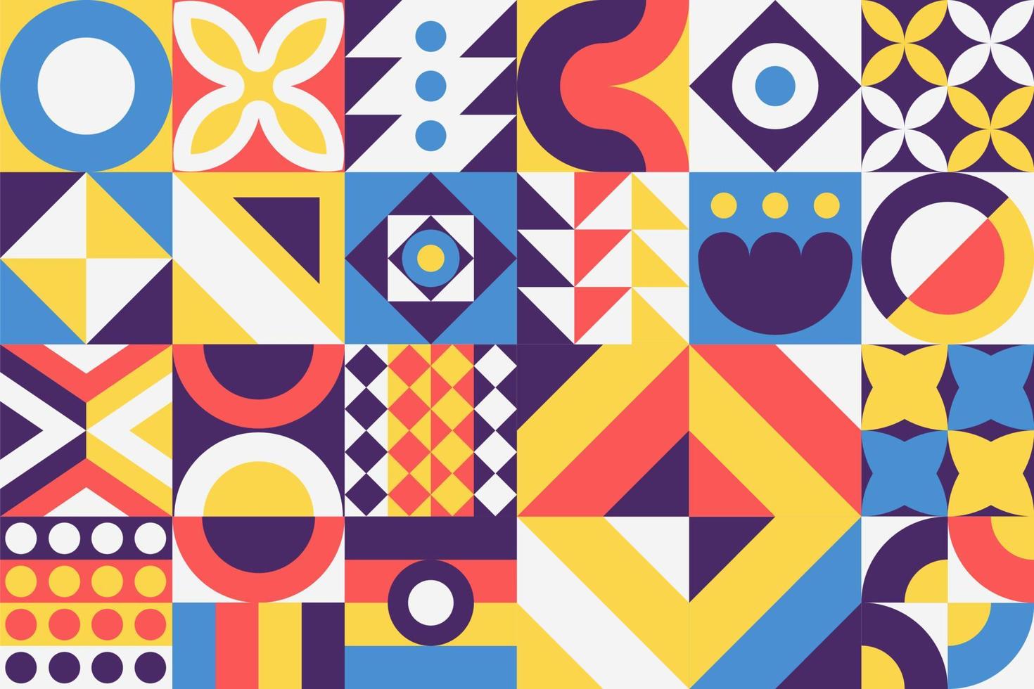 Abstract Geometric Pattern with Bold Color vector