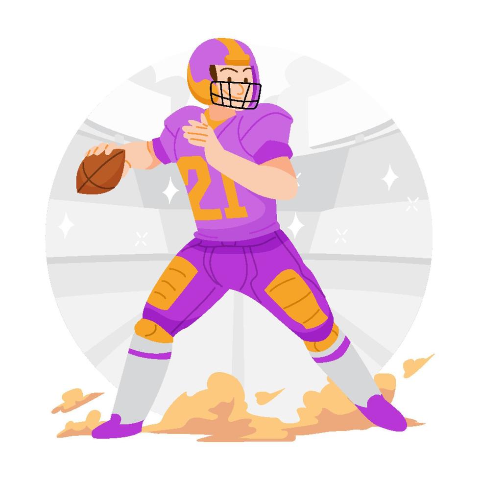 Male Football Player Concept Character vector