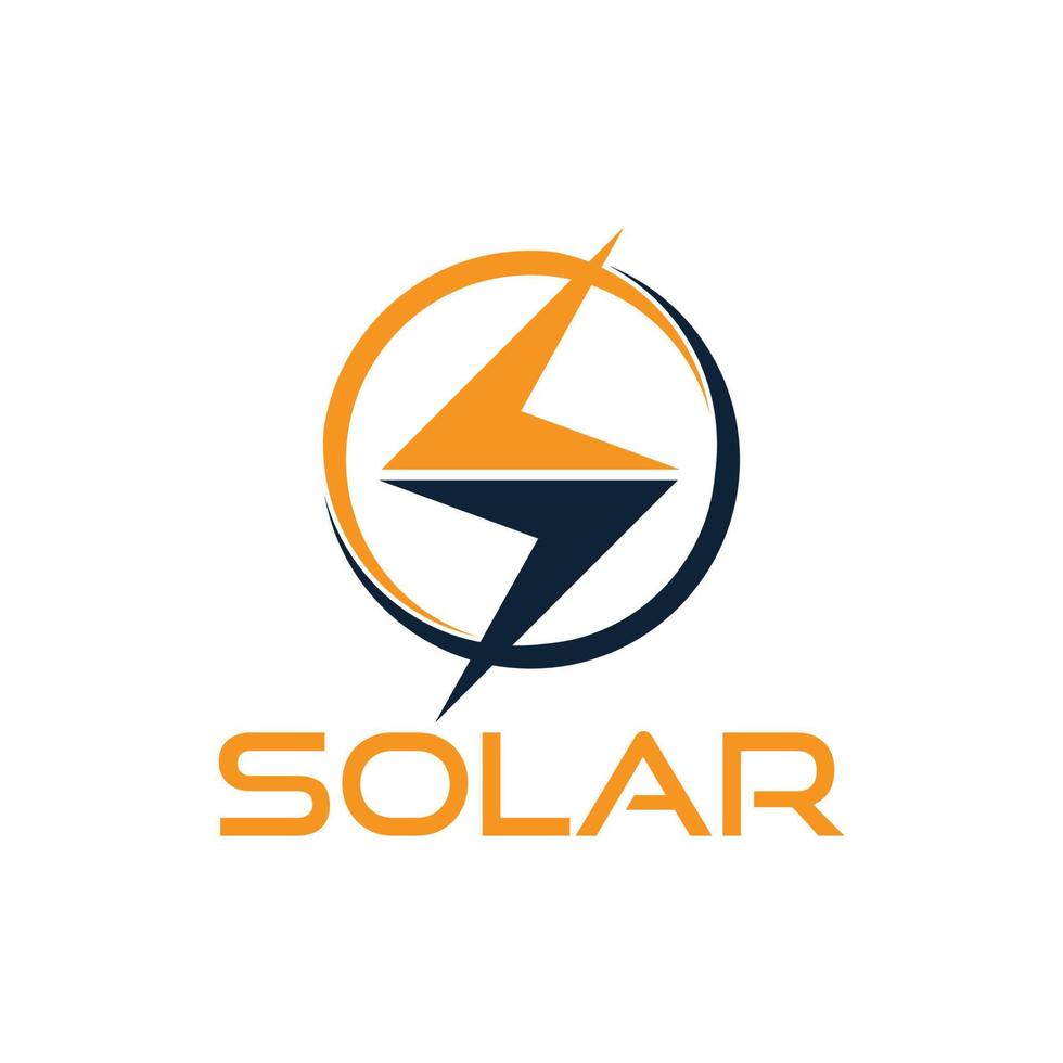 letter S solar technology logo template 02 vector