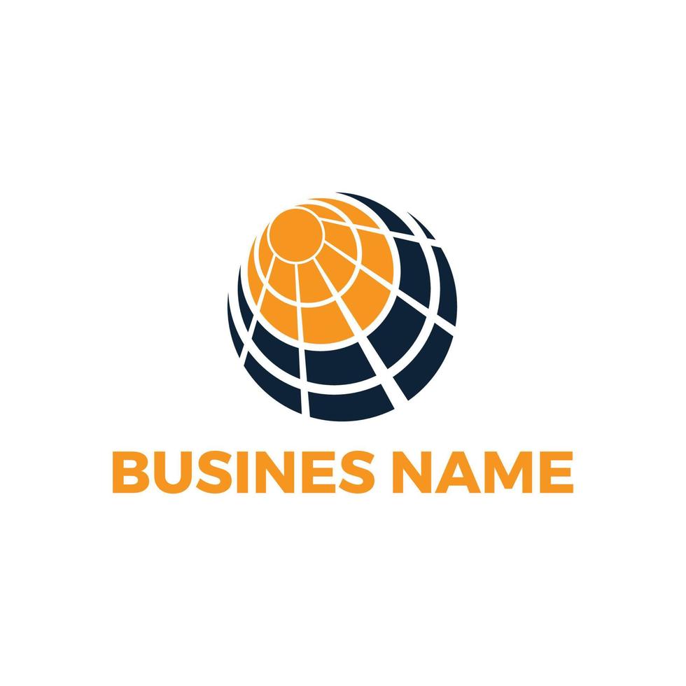 simple modern solar energy logo template 03 vector