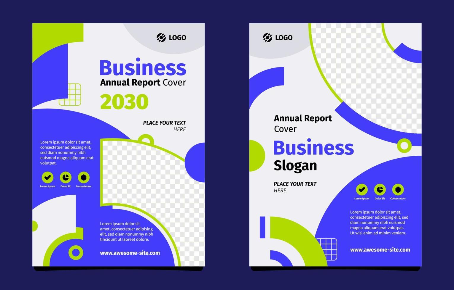 Flat Style Business Essential Report Cover vector